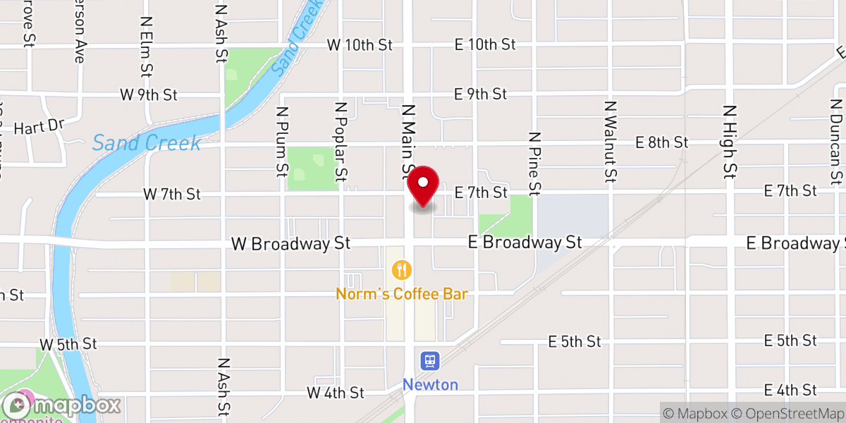 Map showing location of Mennonite Church USA Office