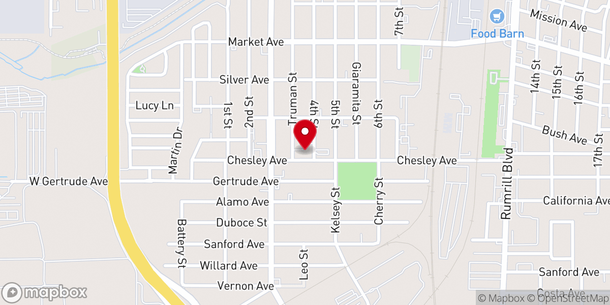 Map showing location of Davis Chapel Christian Methodist Episcopal Church