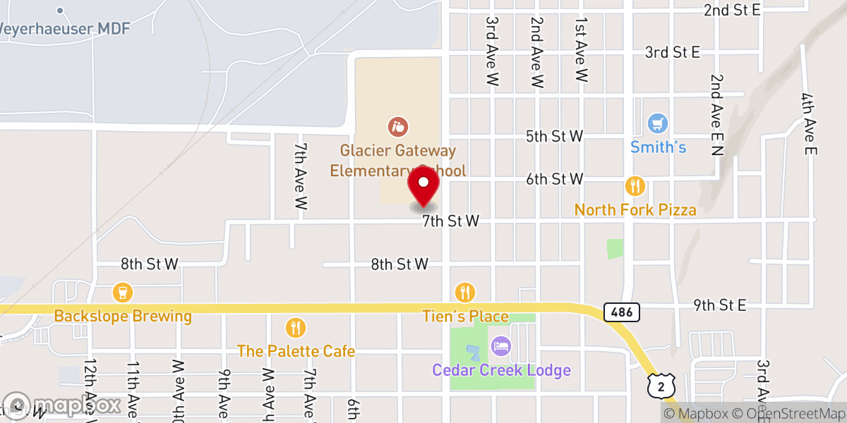 Map showing location of Our Savior's Lutheran Church