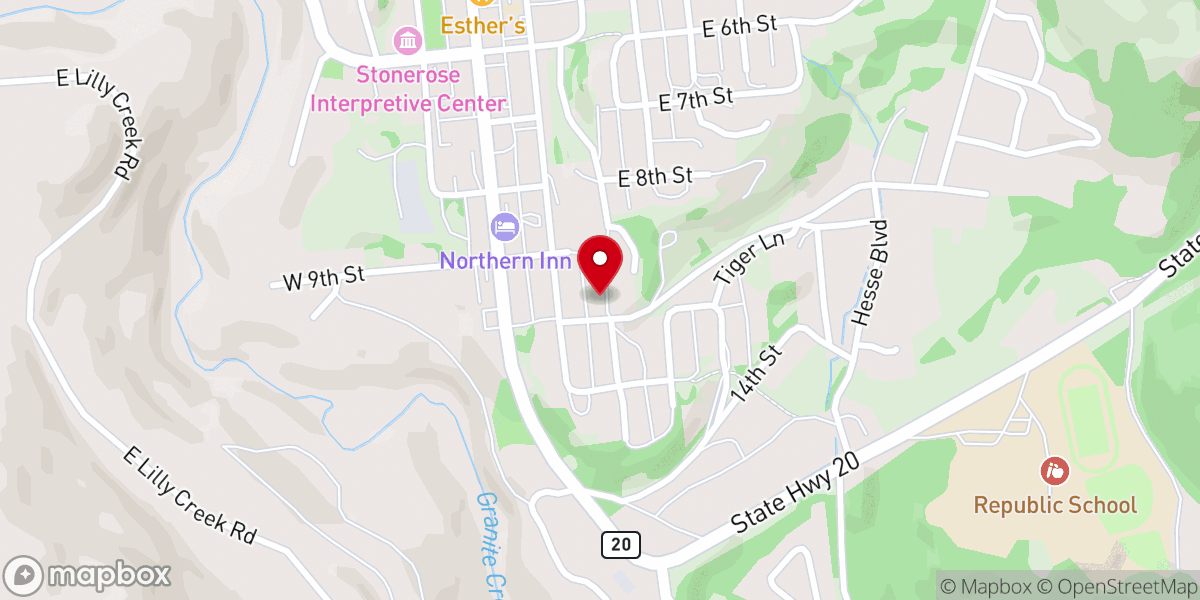 Map showing location of Grace Bible Fellowship