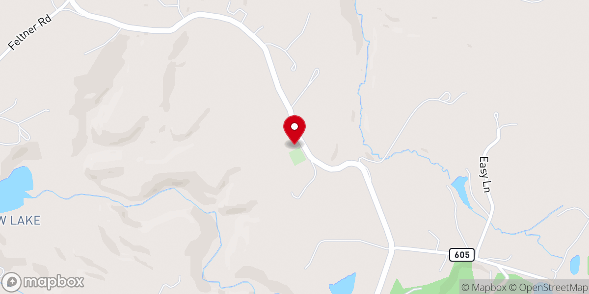 Map showing location of Mountain Baptist Church