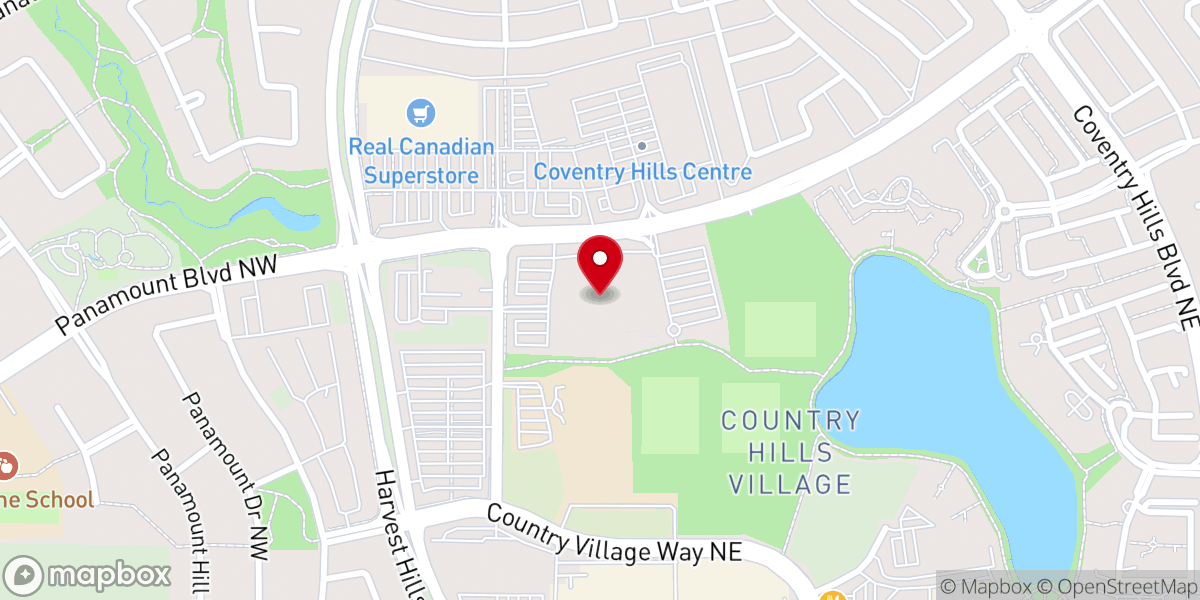 Map showing location of New Beginnings Church International of Calgary
