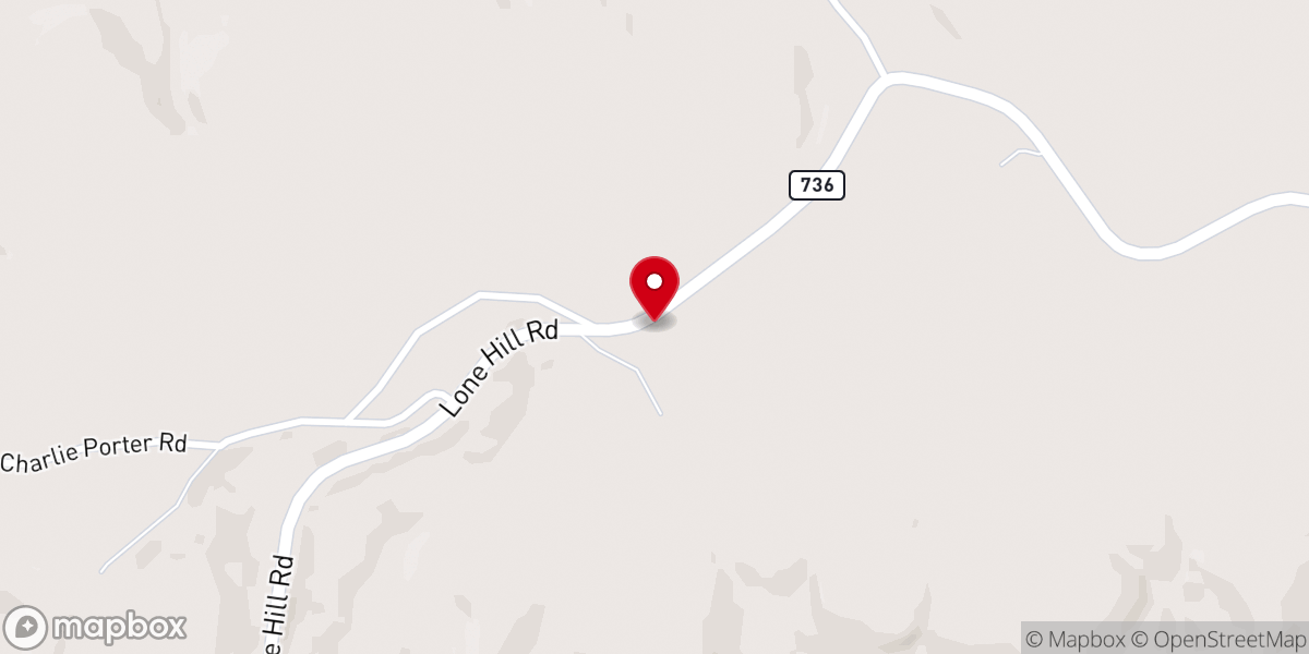 Map showing location of Lone Hill Church
