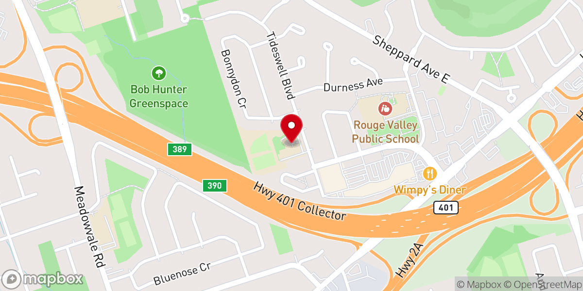 Map showing location of Fellowship Church Rouge Park
