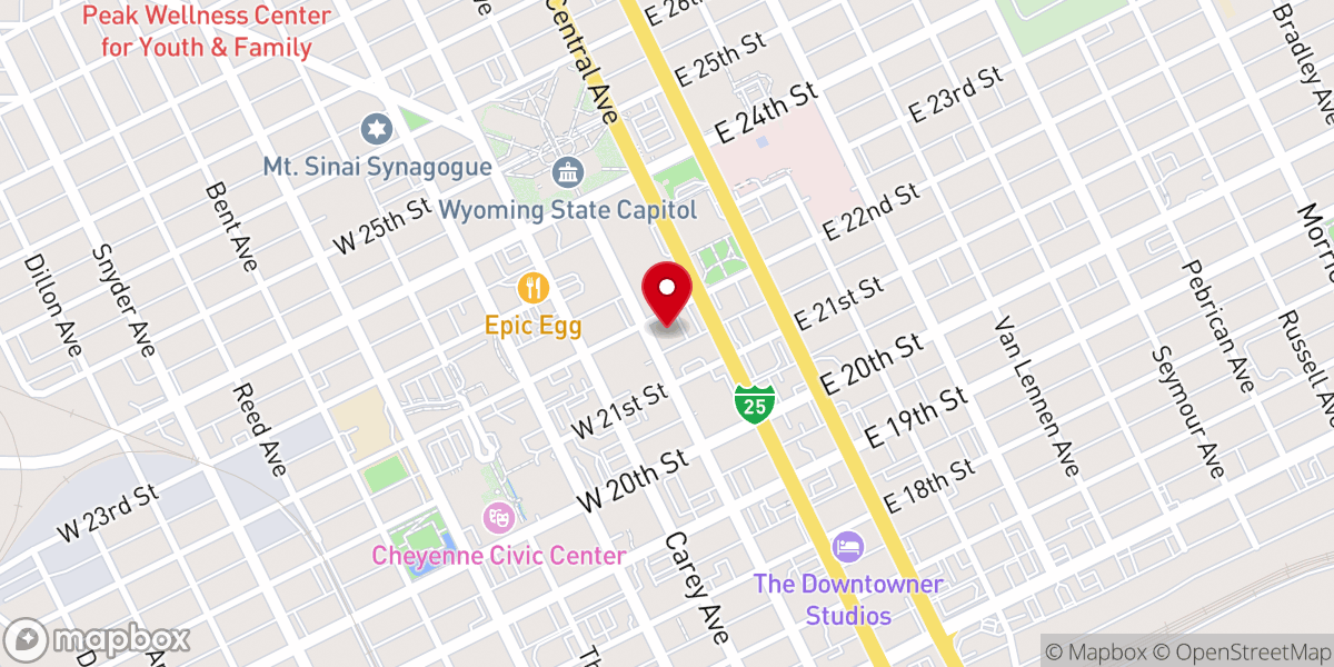 Map showing location of Catholic Pastoral Center