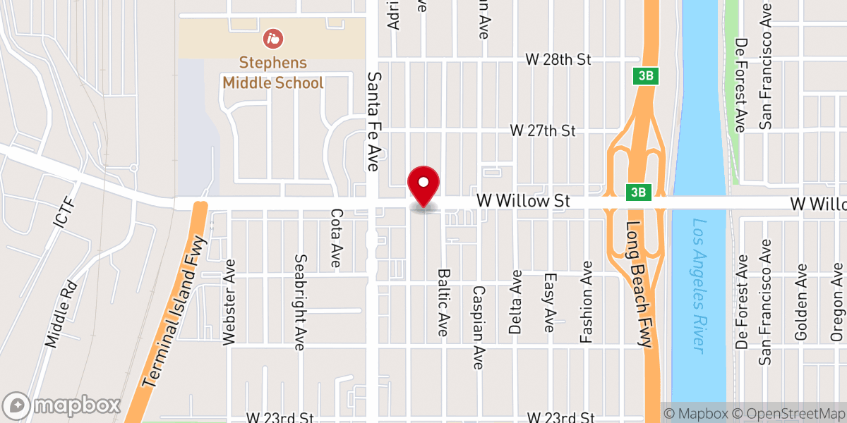 Map showing location of Westside Christian Church