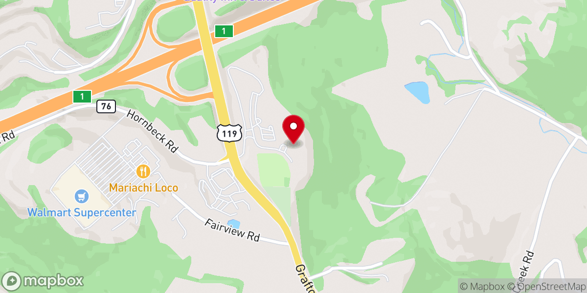 Map showing location of St. Francis Central Catholic School