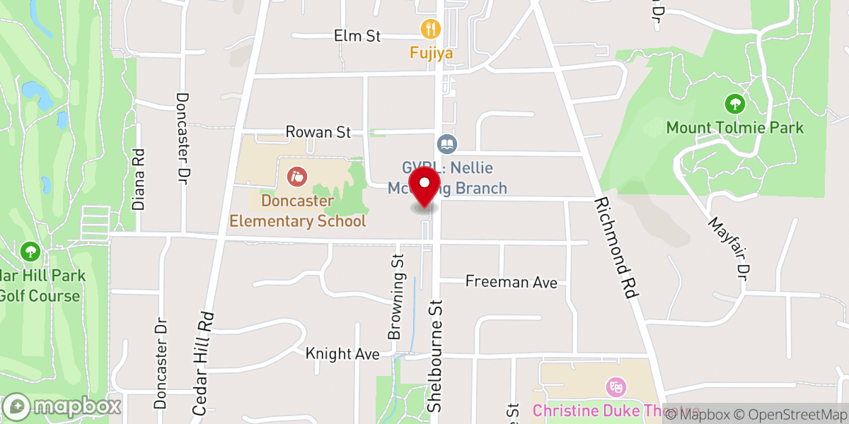 Map showing location of Shelbourne Street Church of Christ