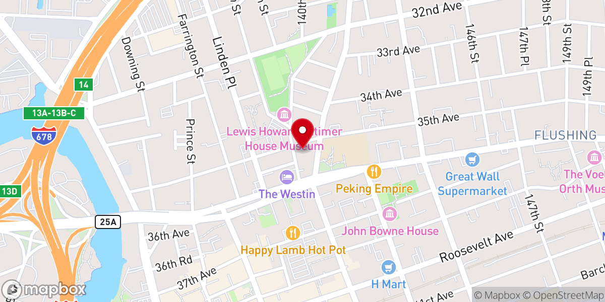 Map showing location of 纽约艺人基督教生命堂(华人教会)Performing Artists Gospel Fellowship of New York
