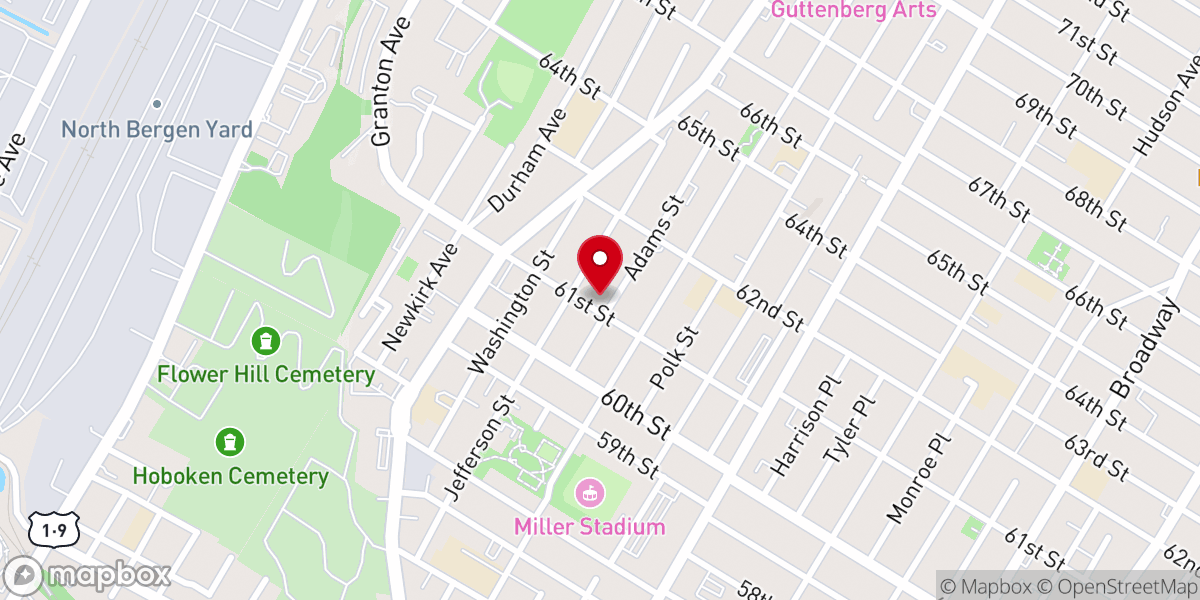 Map showing location of Assembleia de Deus - West New York/NJ