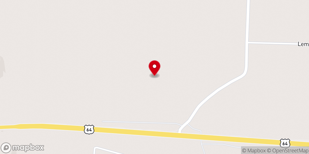 Map showing location of Crump First Baptist Church