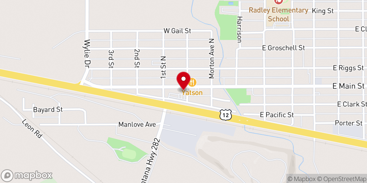 Map showing location of Blessed Hope Baptist Church