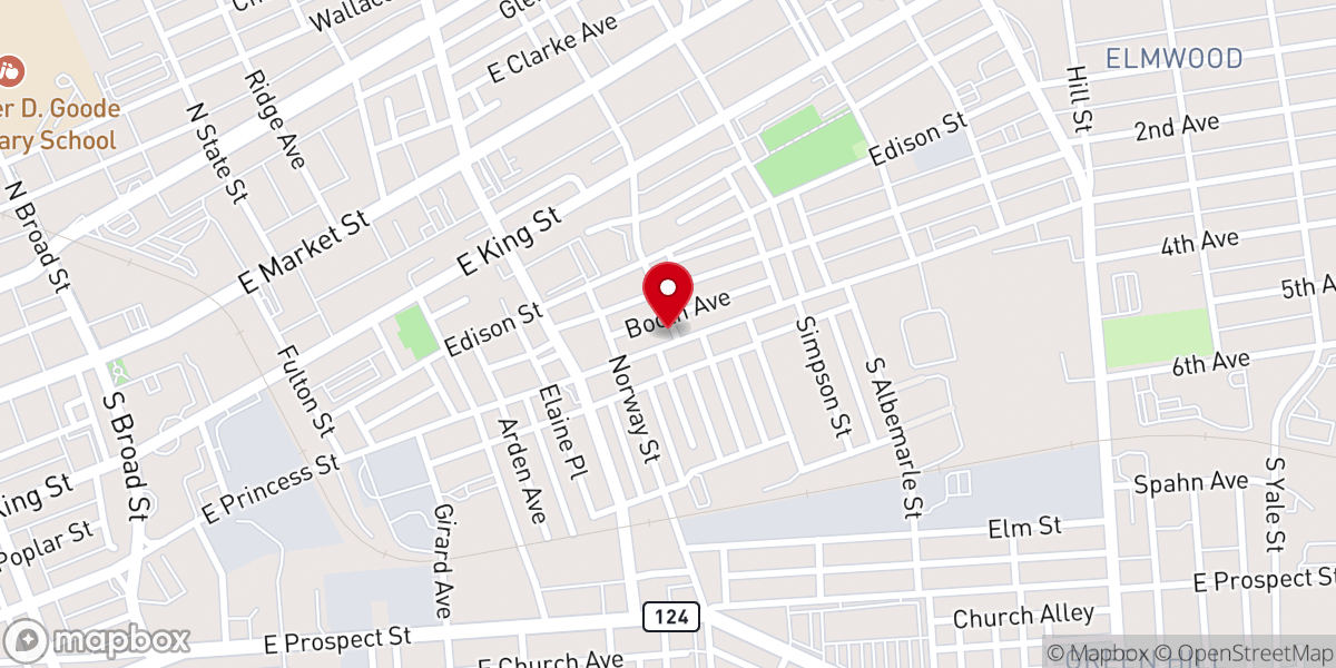 Map showing location of Second Church of the Brethren