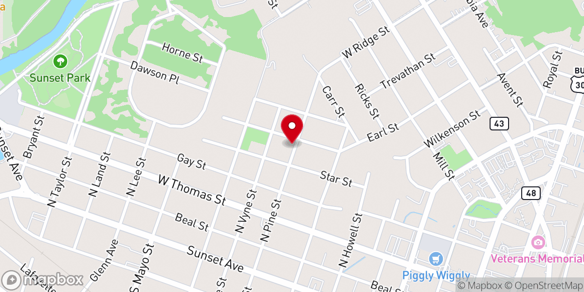 Map showing location of Mt. Zion Pentecostal Church Of Christ