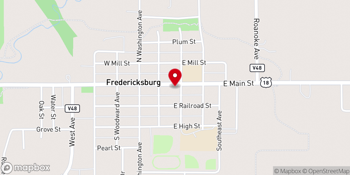 Map showing location of Saint Fredericks Catholic Church