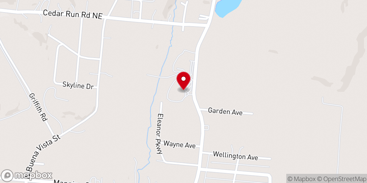 Map showing location of The Church of God at God's Acres