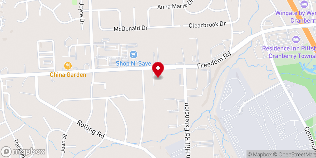Map showing location of Western PA Conference-United