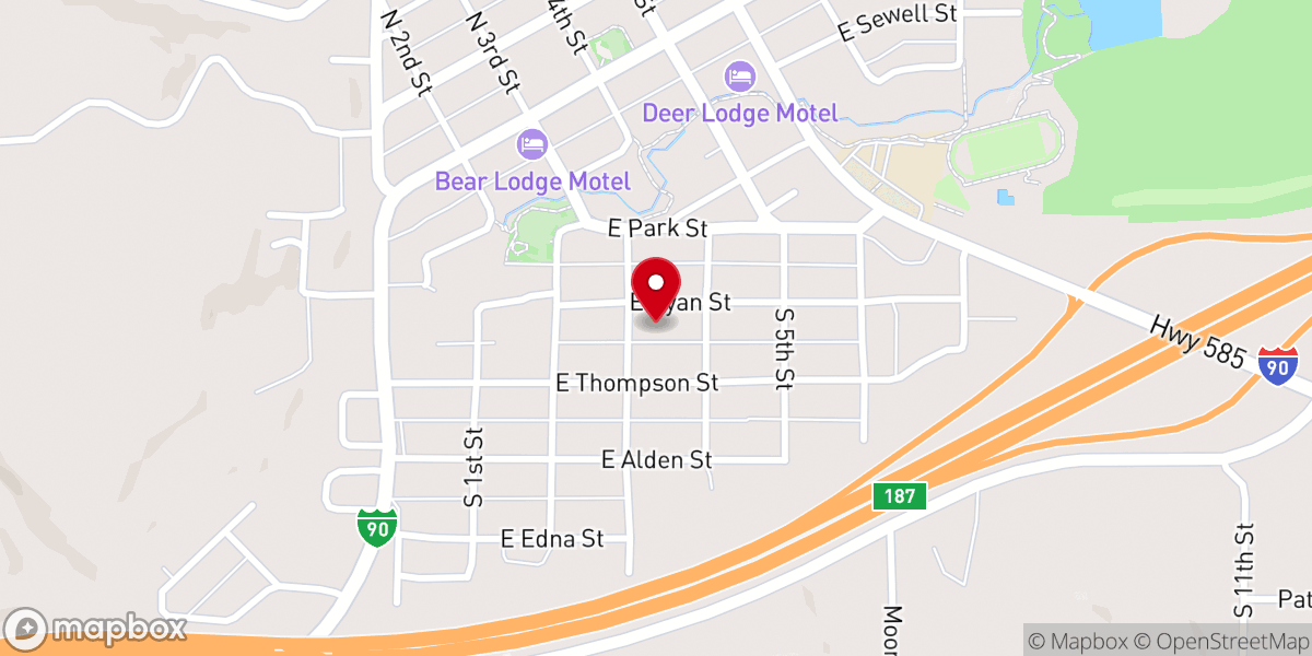 Map showing location of Sundance United Methodist Church