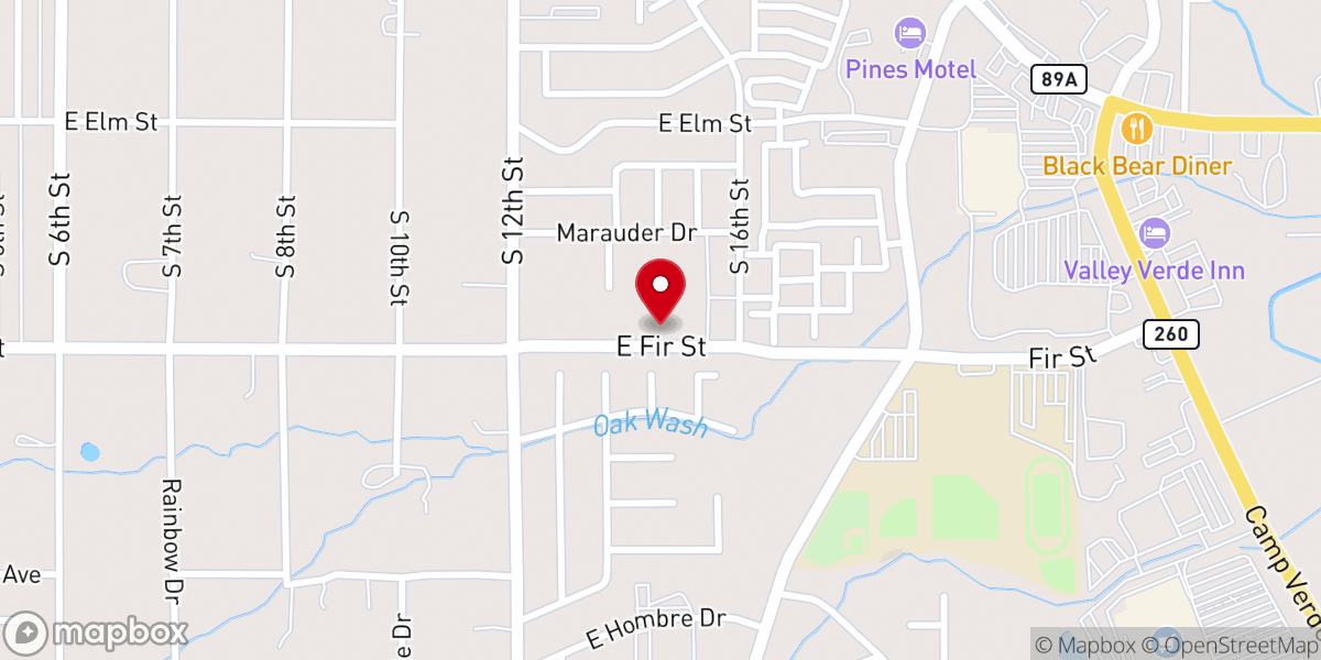 Map showing location of Peace Lutheran Church