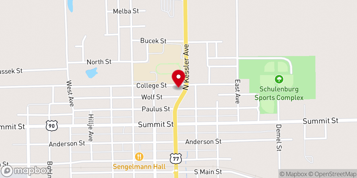 Map showing location of The Garden Co. Cafe