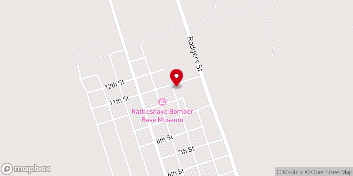 Map showing location of Pyote Community Center