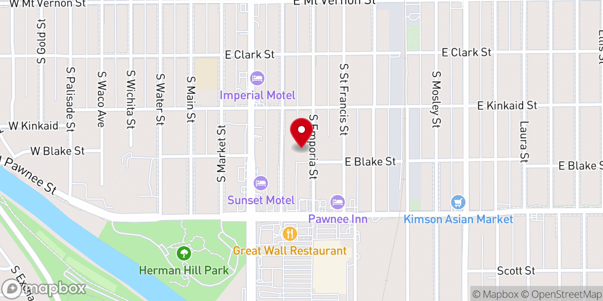 Map showing location of Mid-Continent Baptist Church