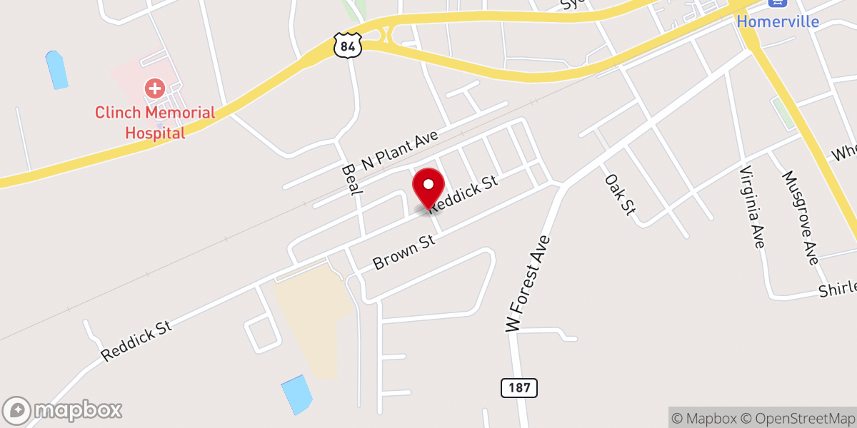 Map showing location of St Paul Baptist Church