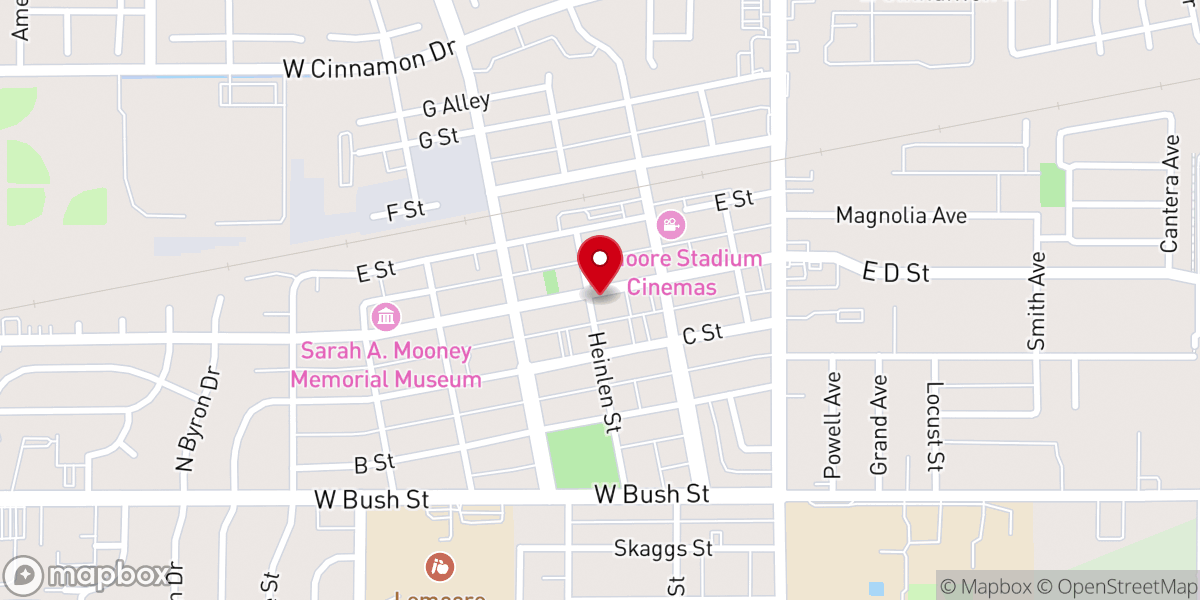 Map showing location of Ramblin' Rose Florist