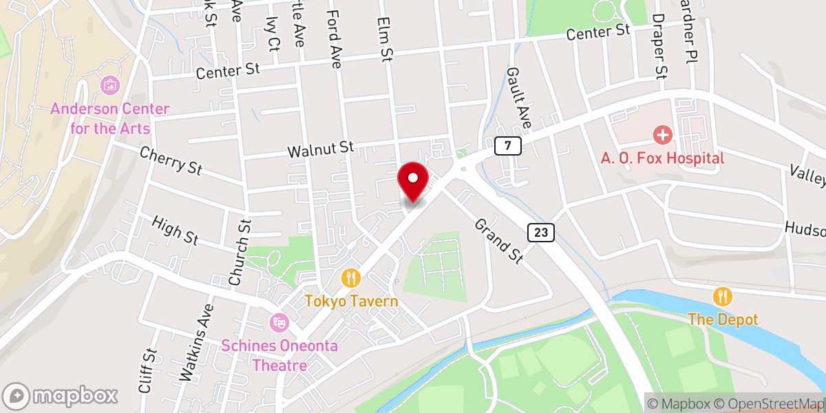Map showing location of Saint James Episcopal Church