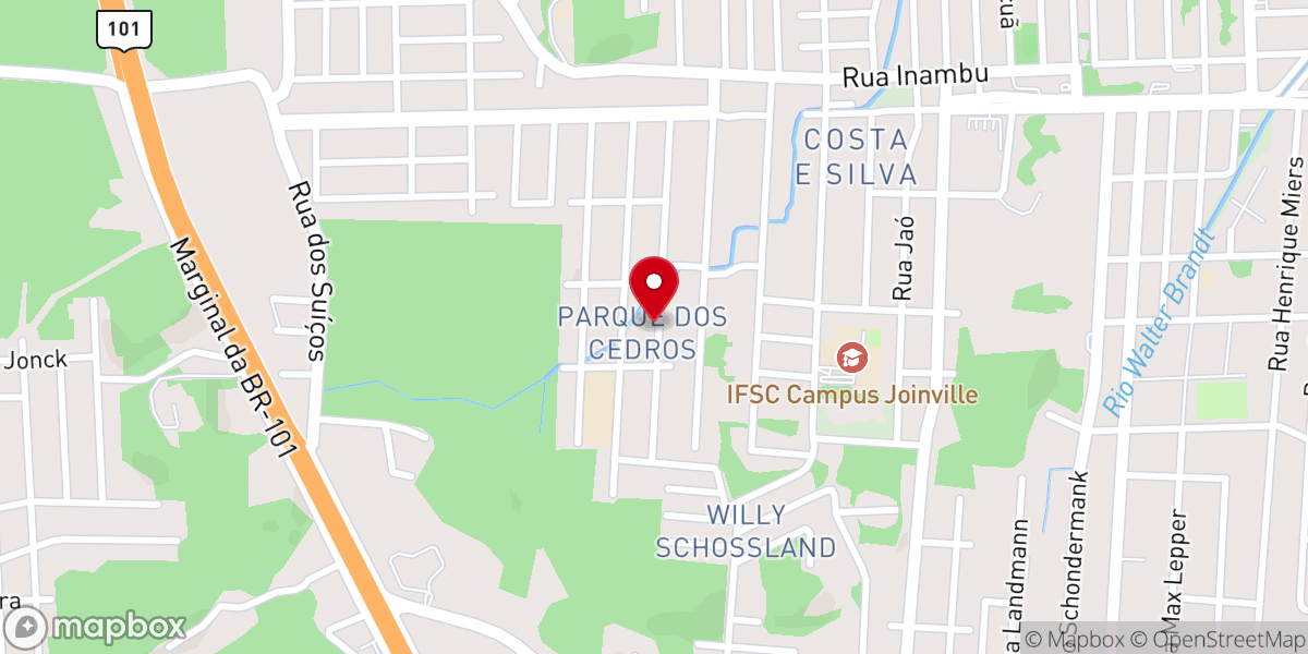 Map showing location of Comunidade Nossa Senhora Auxiliadora