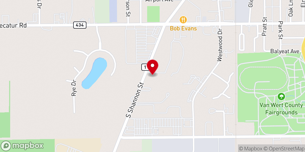 Map showing location of Bee Gee Realty & Auction Co