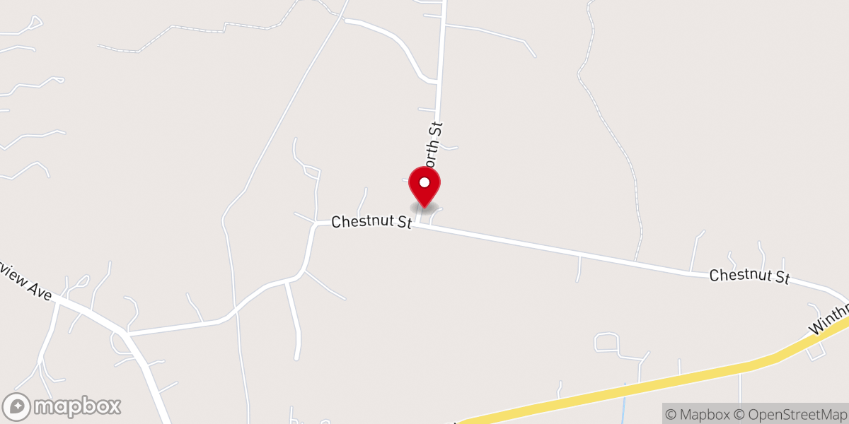 Map showing location of North Christian Church