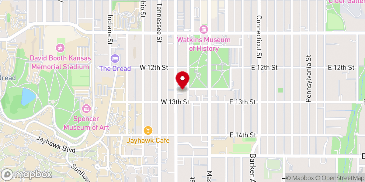 Map showing location of St. John the Evangelist Church