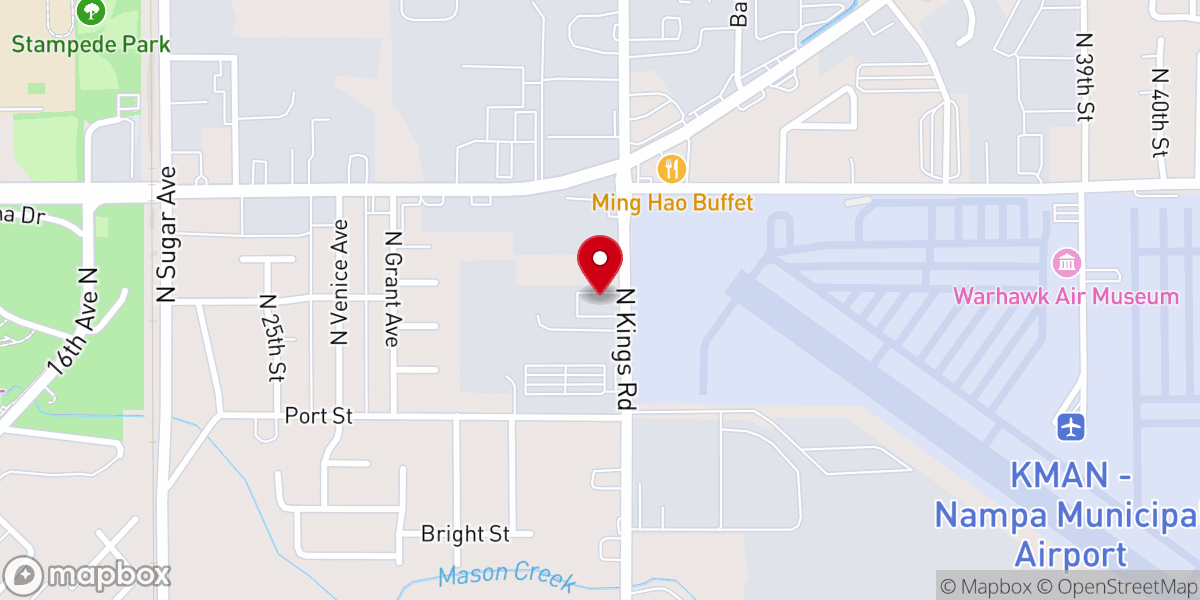 Map showing location of Arise Christian Church