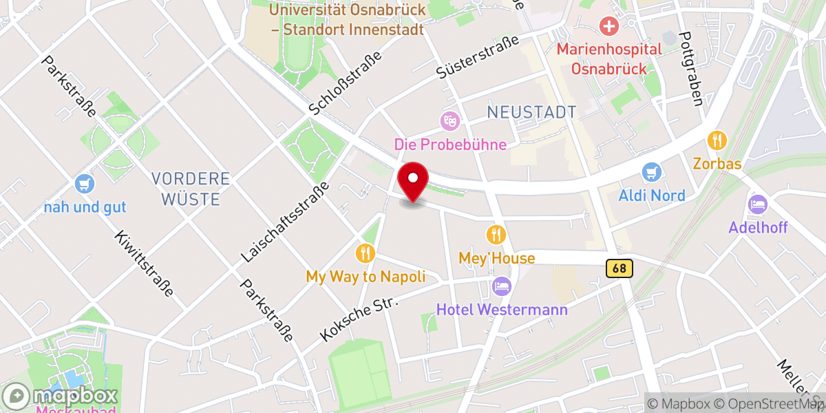 Map showing location of Neuapostolische Kirche Osnabrück