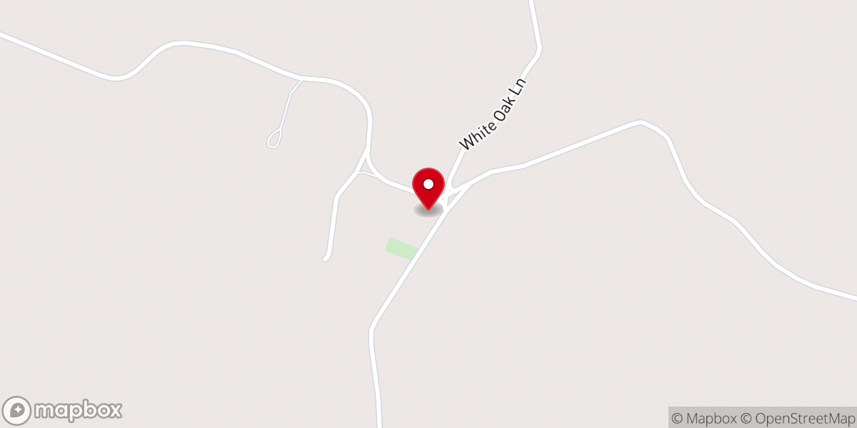 Map showing location of Oak Grove Baptist Church