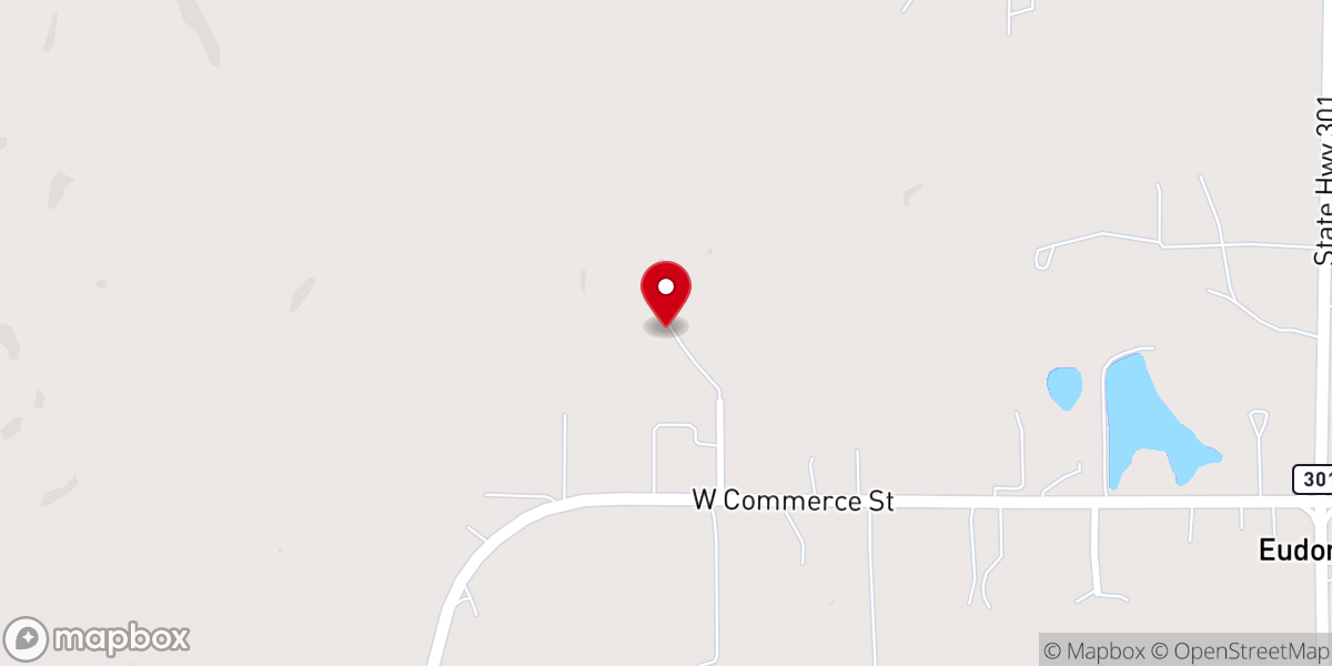 Map showing location of Ervin Brown Training Center