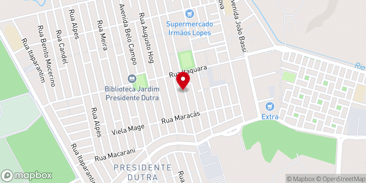 Map showing location of IGREJA BATISTA PENIEL - GUARULHOS