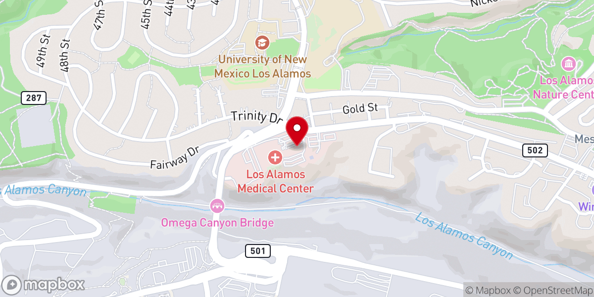 Map showing location of Medical Associates of Northern New Mexico