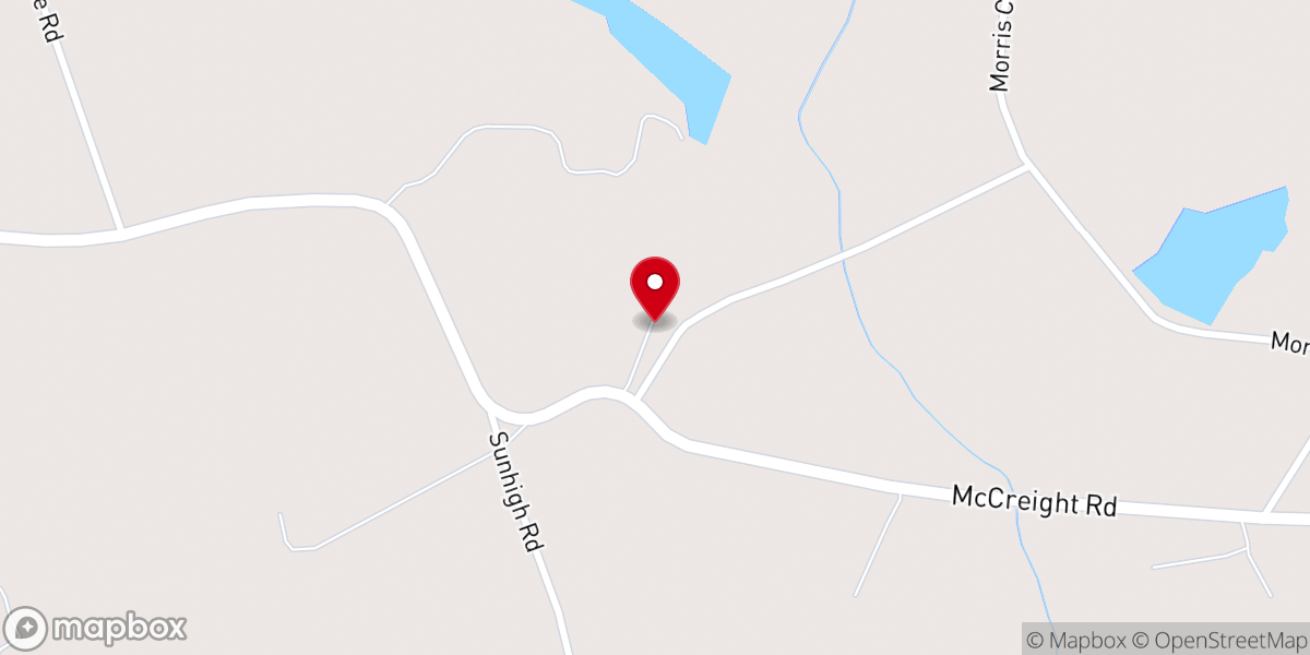Map showing location of Pine Hill Missionary Baptist Church