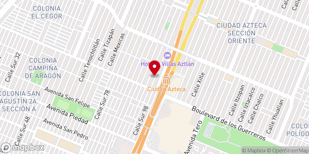 Map showing location of ICEE Iglesia Cristiana Eben-Ezer