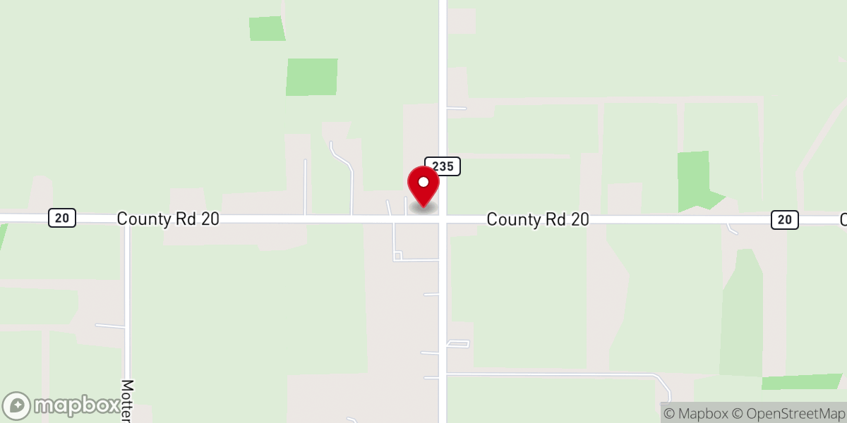 Map showing location of Liberty Baptist Church