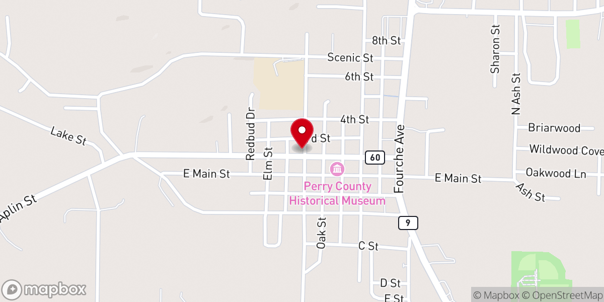 Map showing location of Perry County Jail Ministry