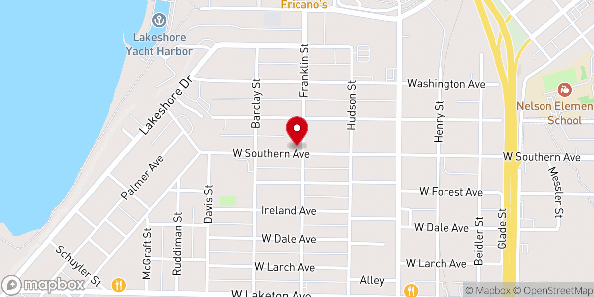 Map showing location of All Shores Wesleyan Church - Muskegon campus