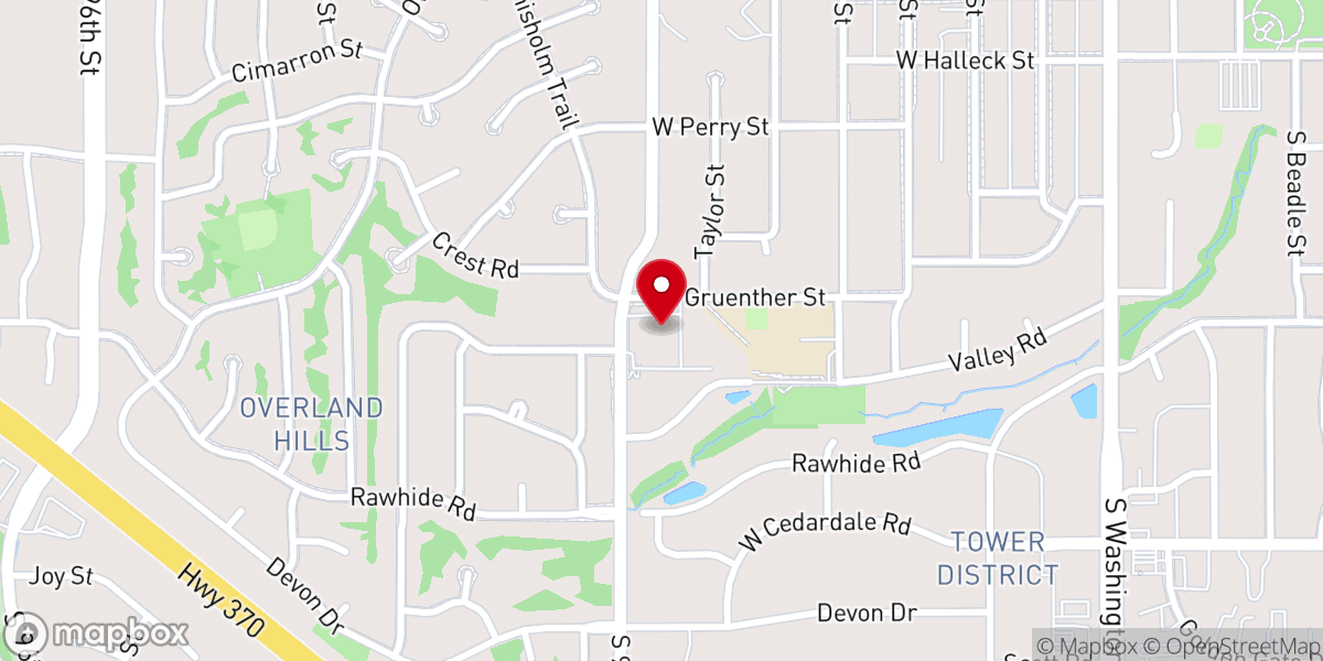 Map showing location of Overland Hills Christian Childcare & Preschool