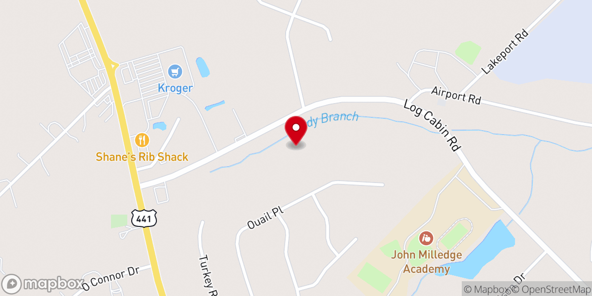 Map showing location of Community Baptist Church