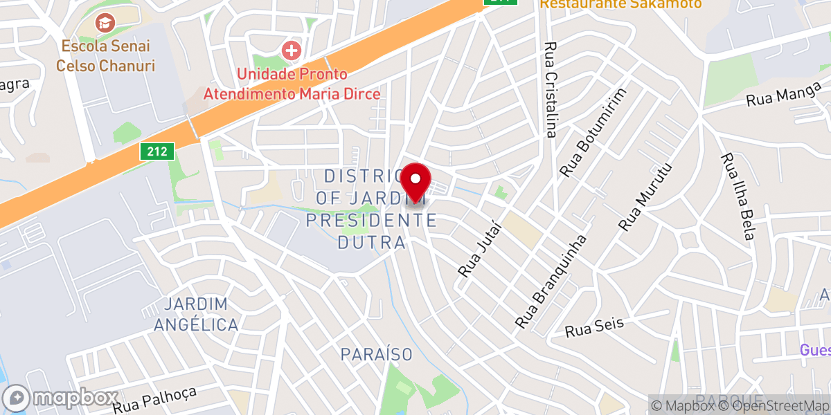 Map showing location of Comunidade Pentecostal Nova Vida