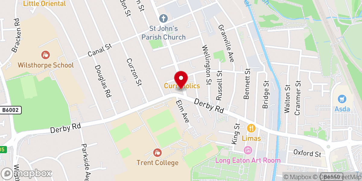 Map showing location of Christ Church Methodist Church