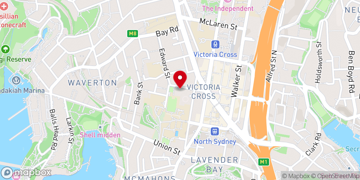 Map showing location of Mary Mackillop Memorial Chapel
