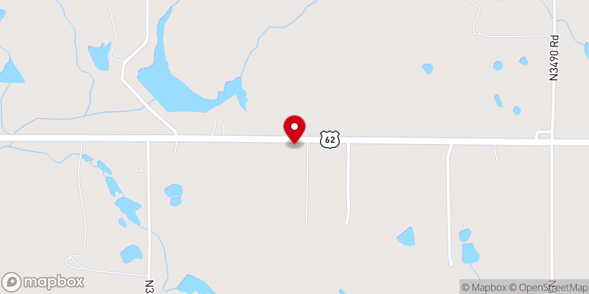 Map showing location of Little Church on the Prairie